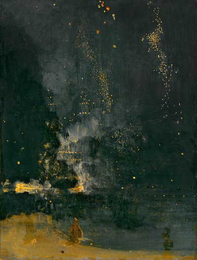 Nocturno en negro y oro, el cohete cayendo, 1875 de James Abbott McNeill Whistler