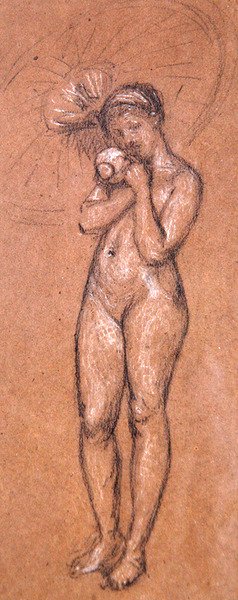 Desnudo con un parasol, c.1868 de James Abbott McNeill Whistler