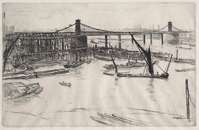 El viejo puente de Hungerford de James Abbott McNeill Whistler
