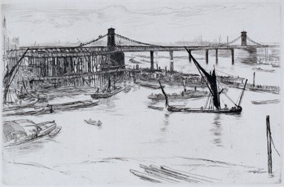 Puente de Hungerford viejo de James Abbott McNeill Whistler