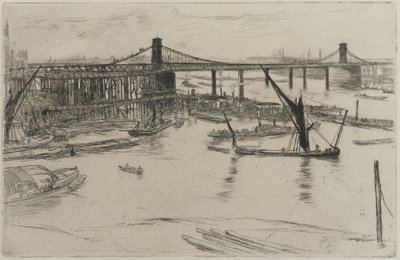 Puente de Hungerford Viejo, 1861 de James Abbott McNeill Whistler