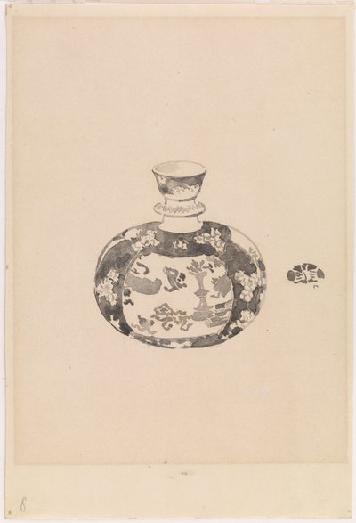 Jarra de jengibre oviforme con tapa en forma de campana de James Abbott McNeill Whistler