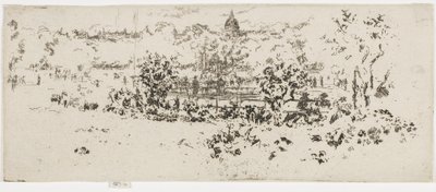 Panteón, Jardines de Luxemburgo, c.1892-93 de James Abbott McNeill Whistler