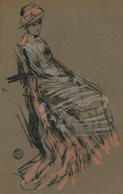 Estudio de retrato en pastel, siglo XIX, 1903 de James Abbott McNeill Whistler