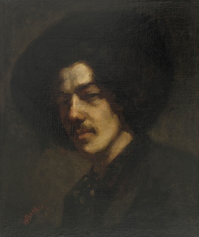 Retrato de Whistler con sombrero, 1857-1859 de James Abbott McNeill Whistler