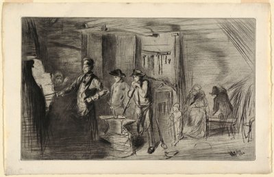 La forja, de la serie Aguafuertes en el Támesis y otros temas, 1861 de James Abbott McNeill Whistler