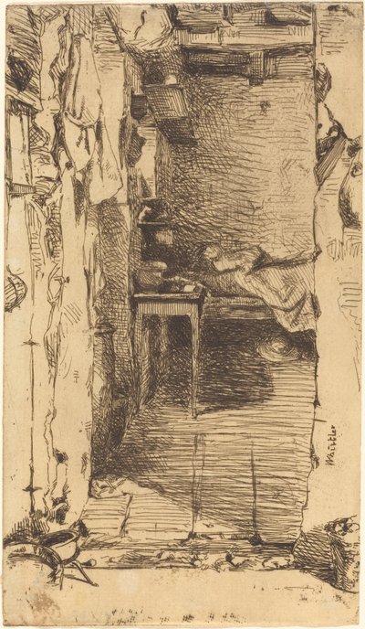 Recolectores de Trapos, Barrio Mouffetard, París de James Abbott McNeill Whistler