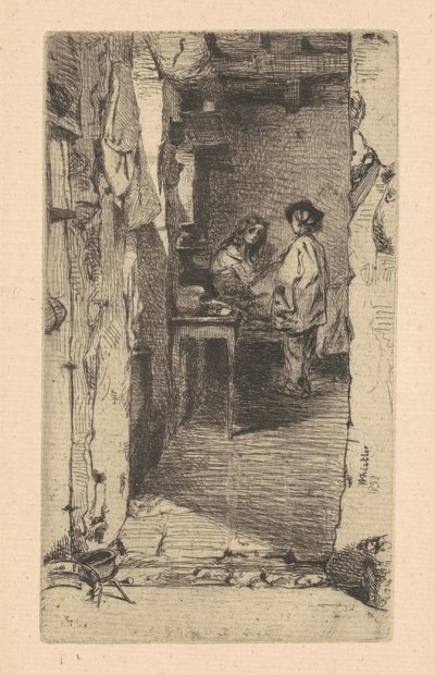 Recolectores de trapos, Quartier Mouffetard, París, 1858 de James Abbott McNeill Whistler