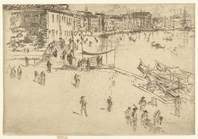 Riva del Sciavoni
La Riva, nº 2
Conjunto de veintiséis grabados (título de la serie) de James Abbott McNeill Whistler