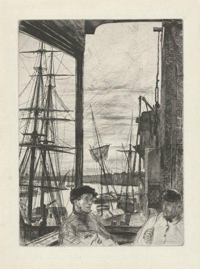 Rotherhithe Dieciséis grabados de escenas en el Támesis y otros temas (título de la serie) de James Abbott McNeill Whistler