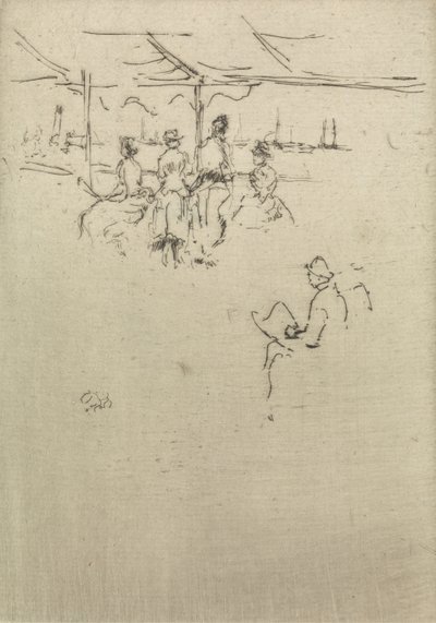 Muelle de Ryde, de un conjunto de doce grabados titulado La revisión naval, 1887 de James Abbott McNeill Whistler