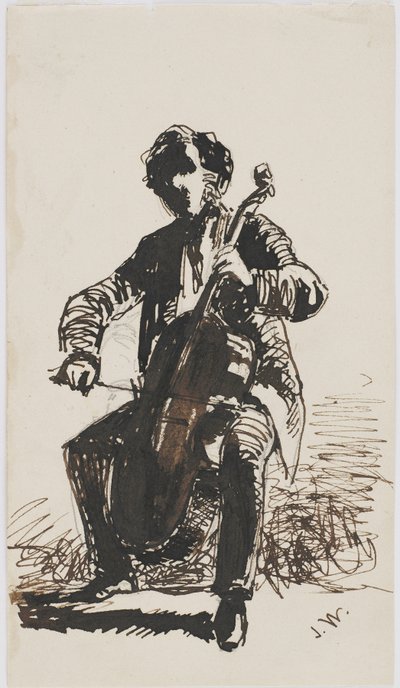 Sir Seymour Haden Tocando el Violonchelo, c.1855 de James Abbott McNeill Whistler