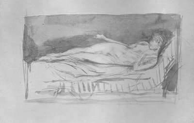 Boceto de una Chica, Desnuda, c. 1878 de James Abbott McNeill Whistler