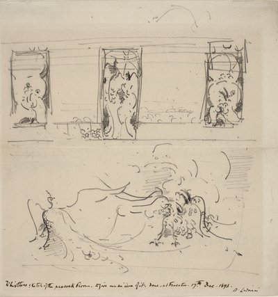 Boceto de la Sala del Pavo Real, 1898 de James Abbott McNeill Whistler