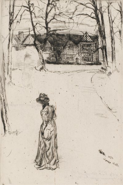 Speke Hall: La avenida, 1870 de James Abbott McNeill Whistler