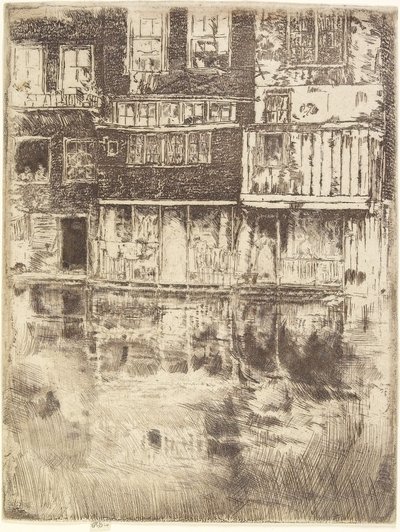 Casa Cuadrada, Ámsterdam, 1889 de James Abbott McNeill Whistler