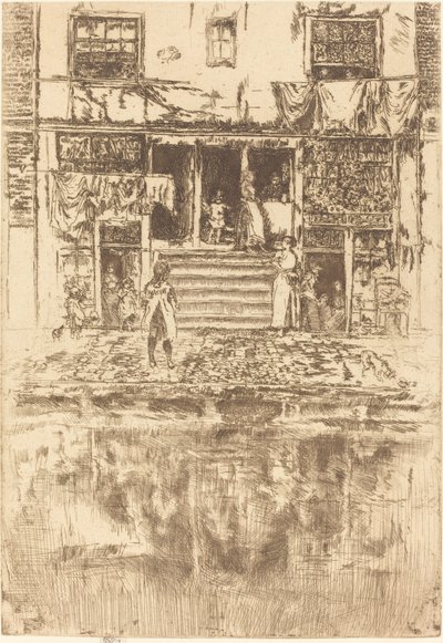 Escaleras, Ámsterdam, 1889 de James Abbott McNeill Whistler