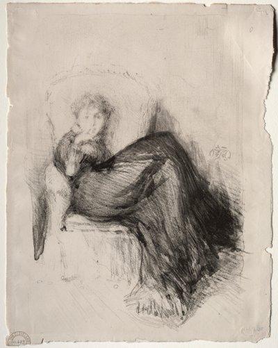 Estudio - Maude sentada, 1878 de James Abbott McNeill Whistler