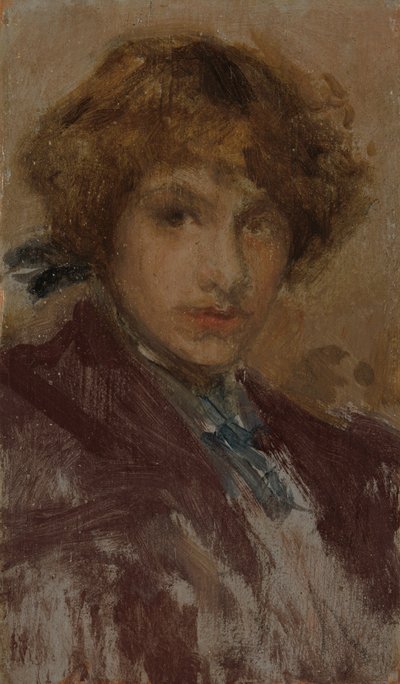 Estudio de la cabeza y los hombros de una niña, 1896-97 de James Abbott McNeill Whistler