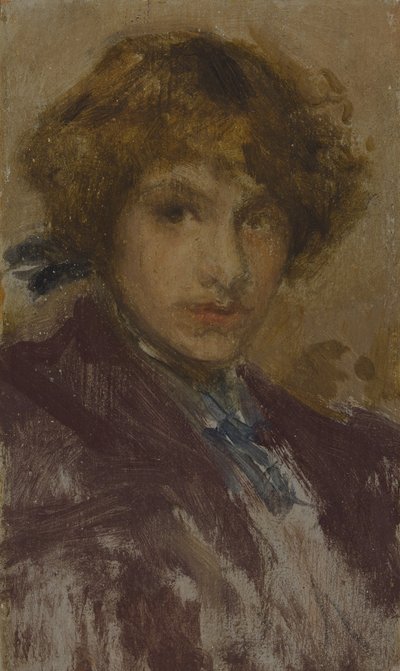 Estudio de la cabeza y hombros de una joven de James Abbott McNeill Whistler
