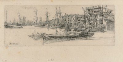 Almacenes del Támesis, 1859 de James Abbott McNeill Whistler