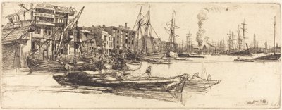 Almacenes del Támesis, 1859 de James Abbott McNeill Whistler