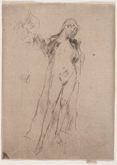 El modelo del abanico No. 3 de James Abbott McNeill Whistler