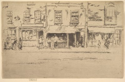 La tienda de pescado, tienda de pescado ocupada en Chelsea de James Abbott McNeill Whistler