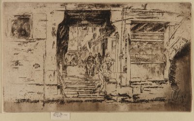 La tienda de pescado, Venecia, 1879-1880 de James Abbott McNeill Whistler