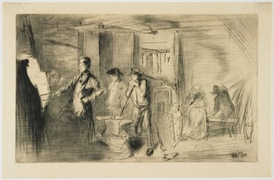 La fragua, de Dieciséis aguafuertes de escenas en el Támesis y otros temas de James Abbott McNeill Whistler
