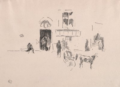 La puerta del escenario del Gaiety, 1879 de James Abbott McNeill Whistler