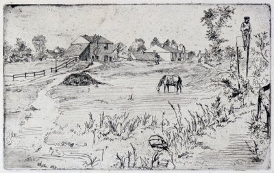 El paisaje con el caballo de James Abbott McNeill Whistler