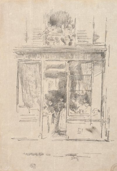 La Lavandera - La Blanchisseuse de la Place Dauphine de James Abbott McNeill Whistler