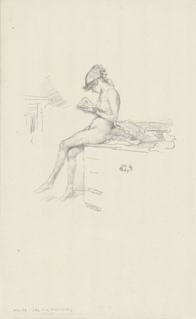 La pequeña modelo desnuda, leyendo de James Abbott McNeill Whistler