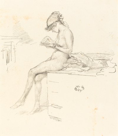 La pequeña modelo desnuda, leyendo de James Abbott McNeill Whistler