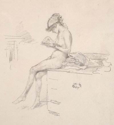 La Pequeña Modelo Desnuda Leyendo de James Abbott McNeill Whistler