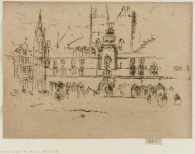 El mercado, Brujas de James Abbott McNeill Whistler