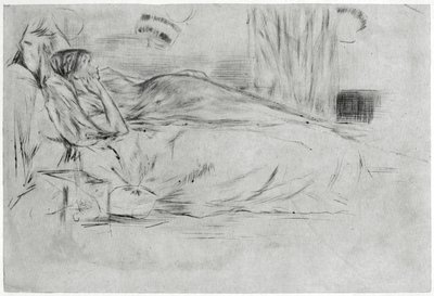 El modelo, acostado, c. 1864-1904 de James Abbott McNeill Whistler