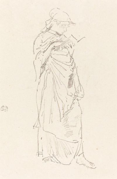 La novela: niña leyendo, c. 1889 de James Abbott McNeill Whistler