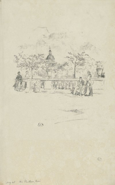 El Panteón, desde la terraza de los Jardines de Luxemburgo de James Abbott McNeill Whistler