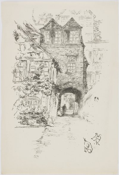 La casa del sacerdote, Rouen, 1894-95 de James Abbott McNeill Whistler