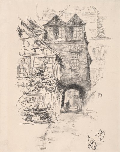 La Casa del Sacerdote, Rouen, 1894 de James Abbott McNeill Whistler