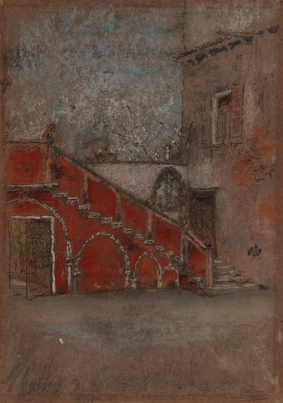 La escalera: Nota en rojo de James Abbott McNeill Whistler