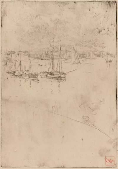 El barco de vapor, Venecia, 1879-1880 de James Abbott McNeill Whistler