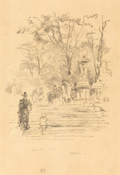 Los escalones, Luxemburgo, 1893 de James Abbott McNeill Whistler