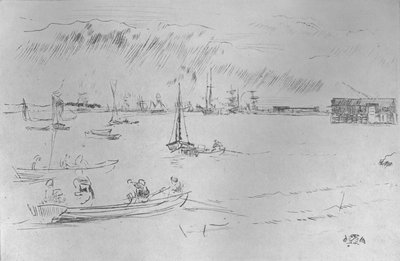 El Támesis hacia Erith, c. 1877, 1904 de James Abbott McNeill Whistler