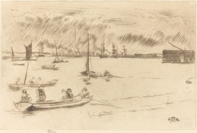 El Támesis hacia Erith, c. 1877 de James Abbott McNeill Whistler