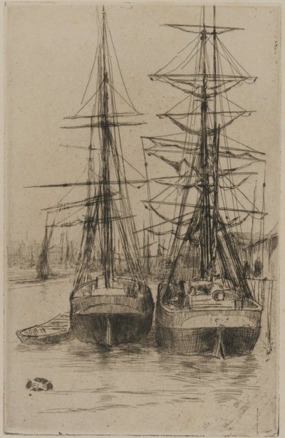 Los dos barcos de James Abbott McNeill Whistler