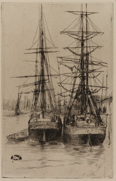 Los dos barcos de James Abbott McNeill Whistler