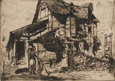 El inquilinato inseguro. Uno de los doce grabados de la naturaleza. El conjunto francés, 1858 de James Abbott McNeill Whistler